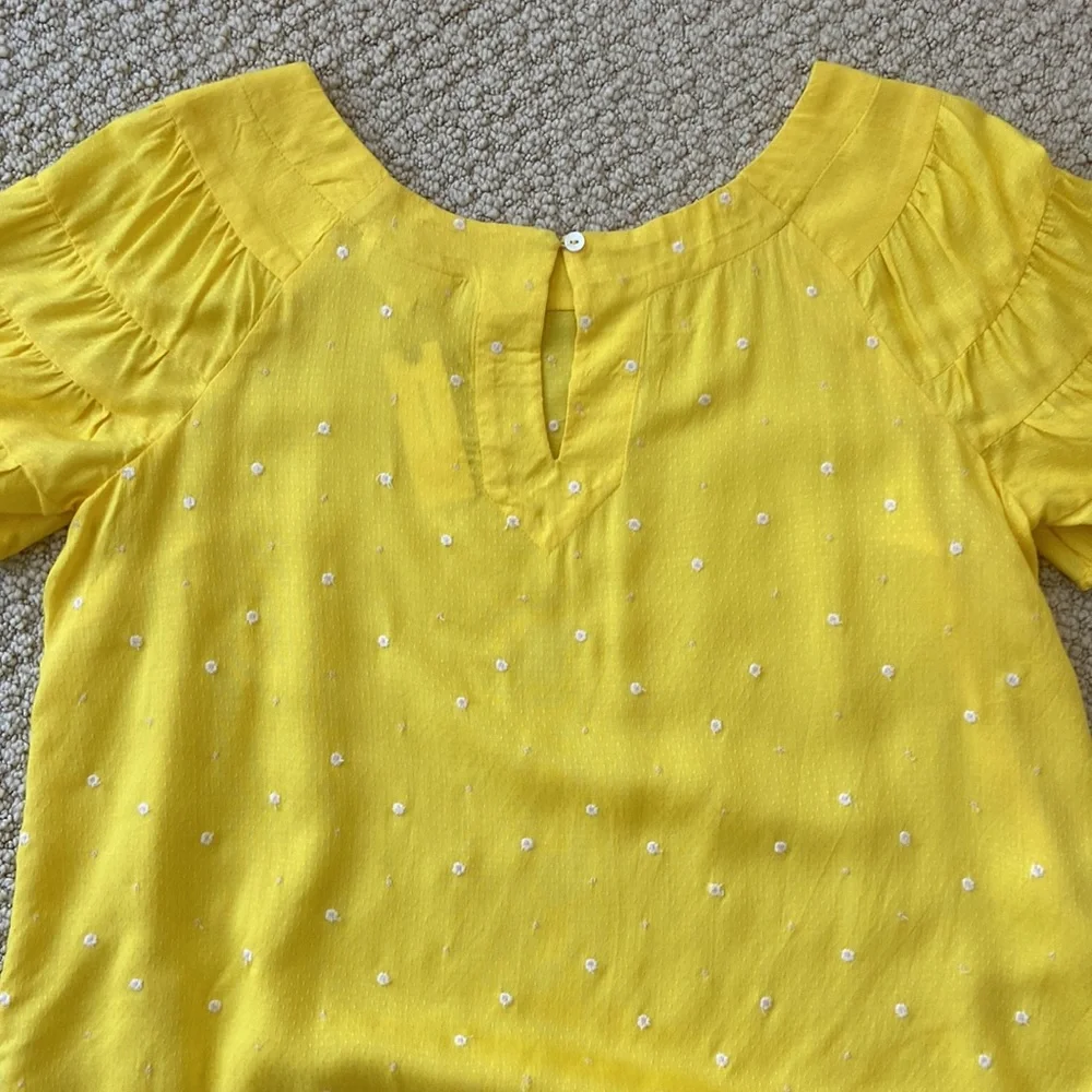 Anthro Maeve top, sz 6, yellow, NWT, viscose - Picture 4 of 10